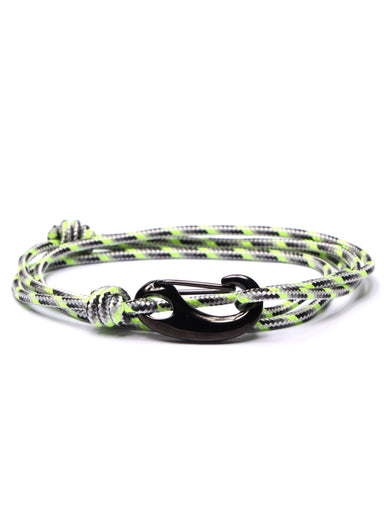 Neon + White Tactical Cord Bracelet for Men (Black Clasp - 20K) Bracelets exchangecapitalmarkets   