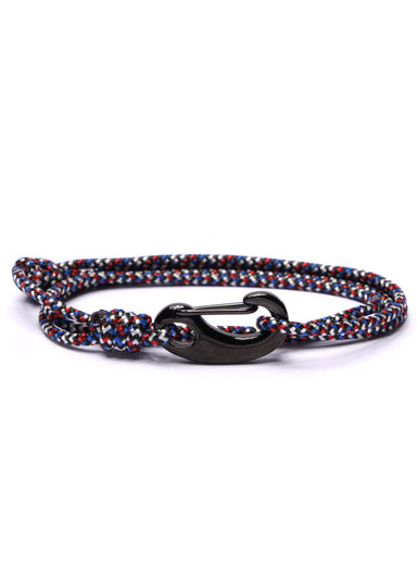 Red, Black & Blue Tactical Cord Bracelet for Men (Black Clasp - 18K) Bracelets exchangecapitalmarkets   