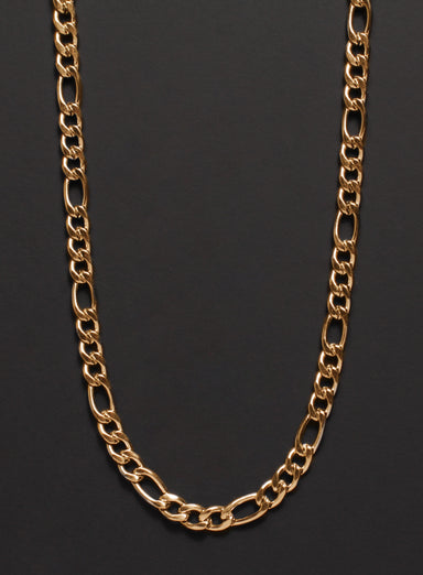 5mm Gold Figaro Chain Necklace for Men Necklaces exchangecapitalmarkets   