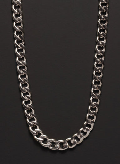 7mm Stainless Steel Curb Chain Necklace for Men Necklaces exchangecapitalmarkets   