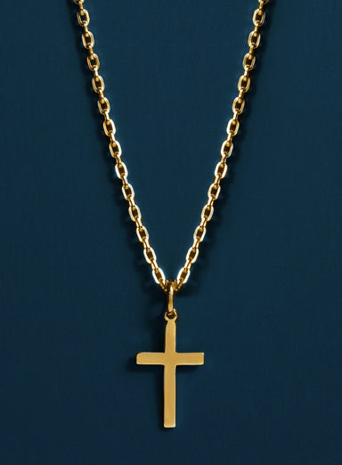 14k Gold Filled and Vermeil Gold Cross Cable Necklace for Men Jewelry exchangecapitalmarkets: Men's Jewelry & Clothing.   