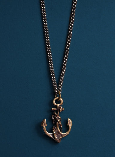 Bronze Anchor Necklace for Men Jewelry exchangecapitalmarkets   