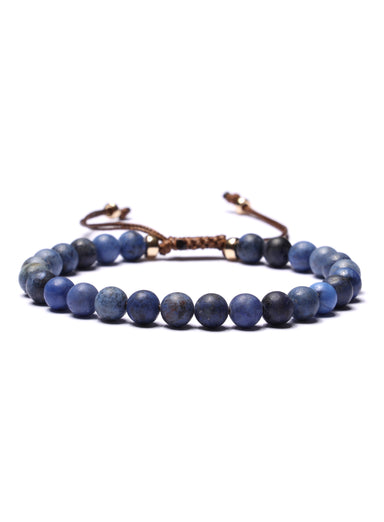 Dumortierite adjustable bead bracelet for Men Bracelets exchangecapitalmarkets: Men's Jewelry & Clothing.   
