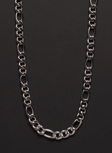 6mm Stainless Steel Figaro Chain Necklace for Men Necklaces exchangecapitalmarkets   