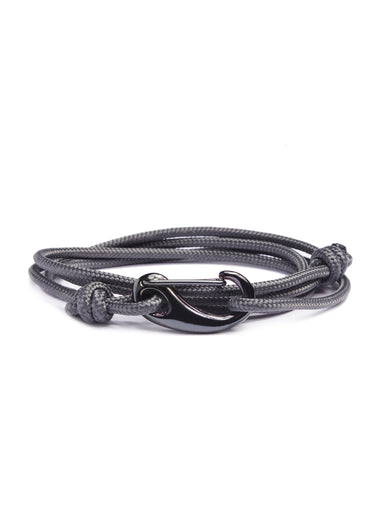 "Seal" Slate Gray + Gun Metal Tactical Cord Bracelet (01K) Bracelets exchangecapitalmarkets   