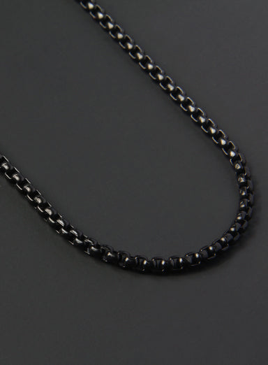 Black Stainless Steel Chain Necklace for Men Jewelry exchangecapitalmarkets   