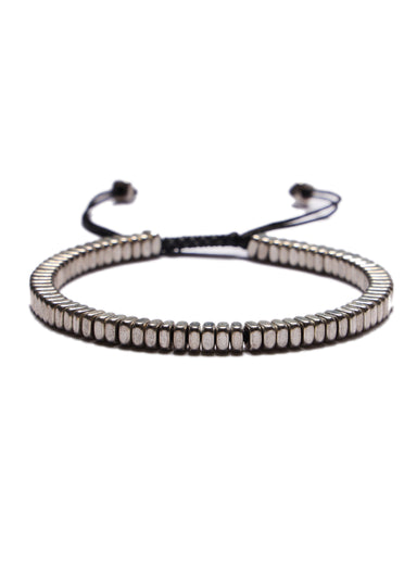 Geometric White brass bead Bracelet Bracelets exchangecapitalmarkets: Men's Jewelry & Clothing.   