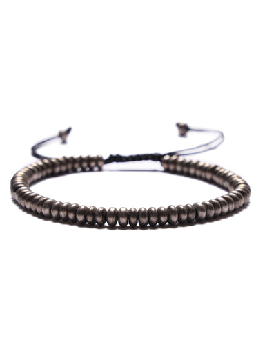 White Brass rondelle Bead Bracelet Bracelets exchangecapitalmarkets: Men's Jewelry & Clothing.   
