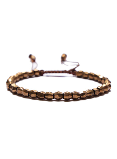 Bicone Shaped Brass Bead Bracelet Bracelets exchangecapitalmarkets: Men's Jewelry & Clothing.   