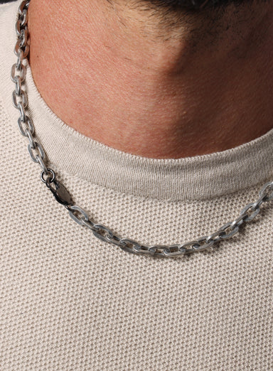925 Oxidized Sterling Silver Collar Inspired Chain Necklace for Men Jewelry exchangecapitalmarkets: Men's Jewelry & Clothing.   