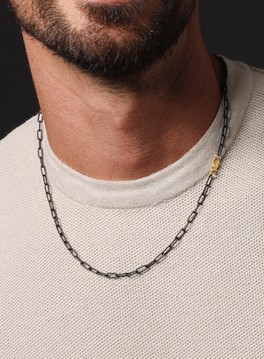 Titanium Speckle Coated Mens Chain Necklace Jewelry exchangecapitalmarkets: Men's Jewelry & Clothing.   