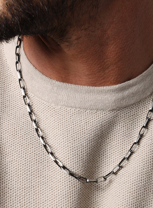 Oxidized Sterling and Titanium Coated Cable Chain Necklace Jewelry exchangecapitalmarkets: Men's Jewelry & Clothing.   