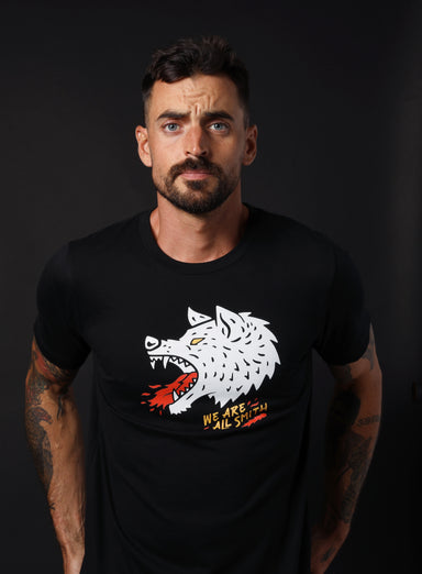 Wolfie Black Unisex Short Sleeve t-shirt  exchangecapitalmarkets: Men's Jewelry & Clothing.   