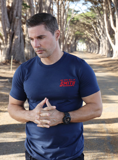 Navy Blue Red Embroidered WAAS logo Unisex t-shirt  exchangecapitalmarkets: Men's Jewelry & Clothing.   