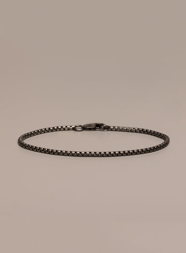 925 Oxidized Sterling Silver Venetian Round Box Chain Bracelet Bracelets exchangecapitalmarkets: Men's Jewelry & Clothing.   