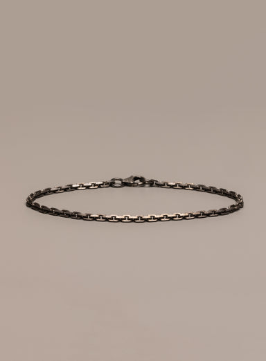 925 Oxidized Sterling Silver Cable Chain Bracelet Bracelets exchangecapitalmarkets: Men's Jewelry & Clothing.   