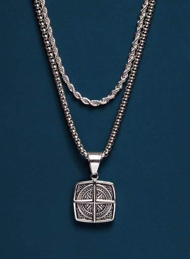 Waterproof Compass Necklace Set for Men Necklaces exchangecapitalmarkets: Men's Jewelry & Clothing.   