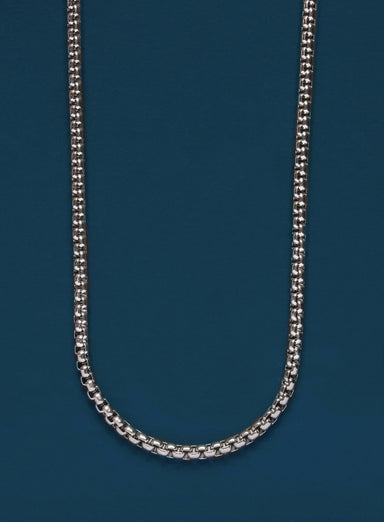 4mm Stainless Steel Round Box Chain Necklace for Men. Necklaces exchangecapitalmarkets: Men's Jewelry & Clothing.   