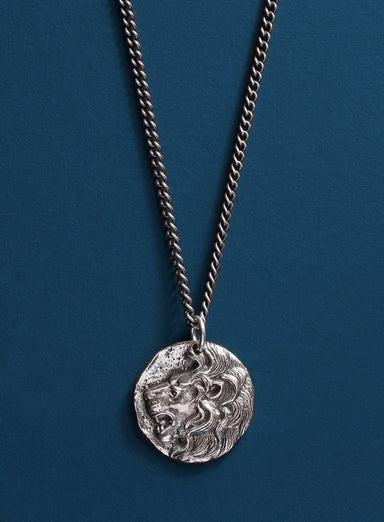 925 Oxidized Sterling Silver Lion Head Necklace Necklaces exchangecapitalmarkets: Men's Jewelry & Clothing.   