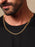 5mm 14K Gold plated Stainless Steel Bevel Cuban Chain Necklaces exchangecapitalmarkets: Men's Jewelry & Clothing.   