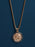 Gold Saint Christopher Round Medal w/ dark navy enamel Necklaces exchangecapitalmarkets: Men's Jewelry & Clothing.   