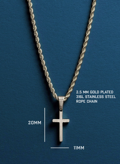 Waterproof Men's Small Silver Cross Pendant Necklaces exchangecapitalmarkets: Men's Jewelry & Clothing.   