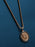 Gold Saint Christopher Round Medal w/ dark navy enamel Necklaces exchangecapitalmarkets: Men's Jewelry & Clothing.   