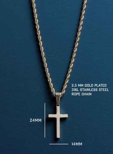 Waterproof Medium Silver Cross Pendant for Men Necklaces exchangecapitalmarkets: Men's Jewelry & Clothing.   