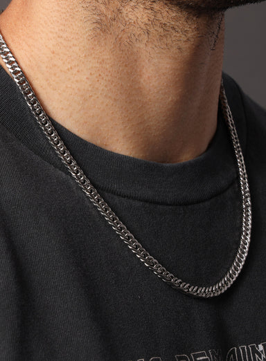 Waterproof Men's Cuban link style 316L Stainless Steel Necklaces exchangecapitalmarkets: Men's Jewelry & Clothing.   