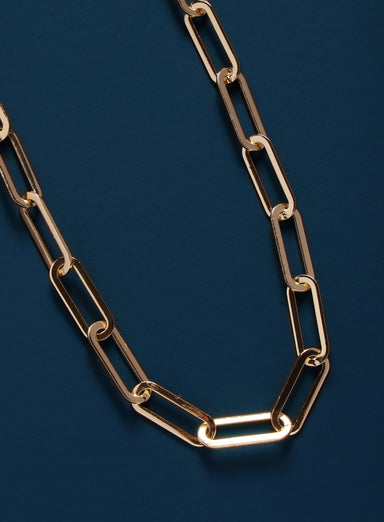 Medium Clip Cable 14k plated over 316L stainless steel chain Necklaces exchangecapitalmarkets: Men's Jewelry & Clothing.   
